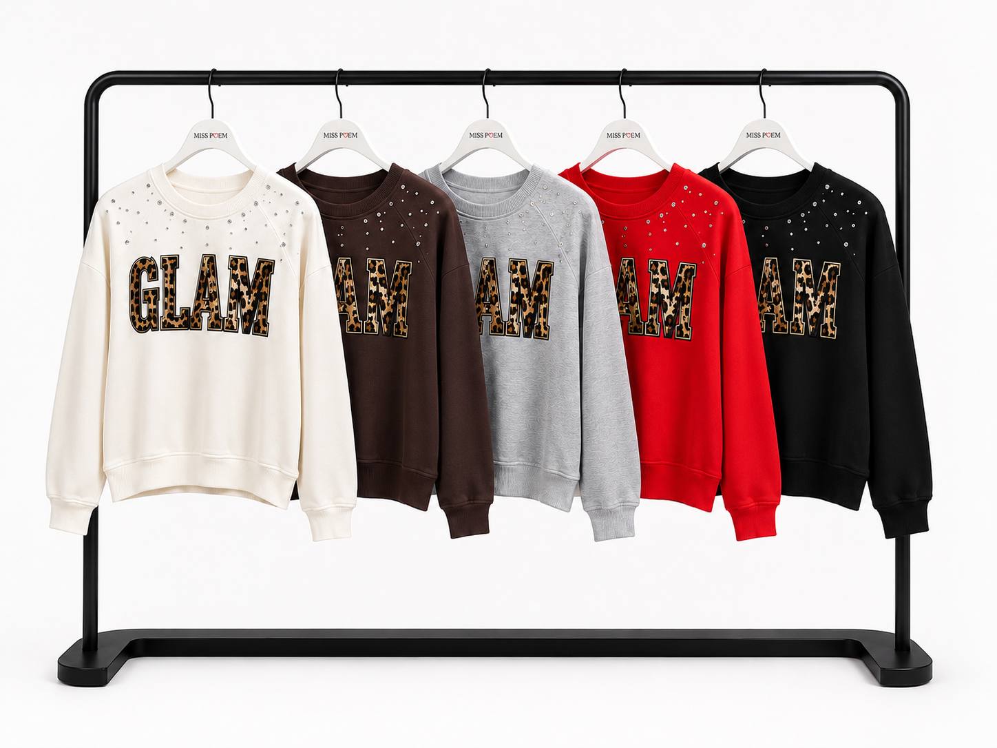REGLAN KOL SWEAT GLAM BASKI+METAL+TAŞ YAPŞ. görsel 2