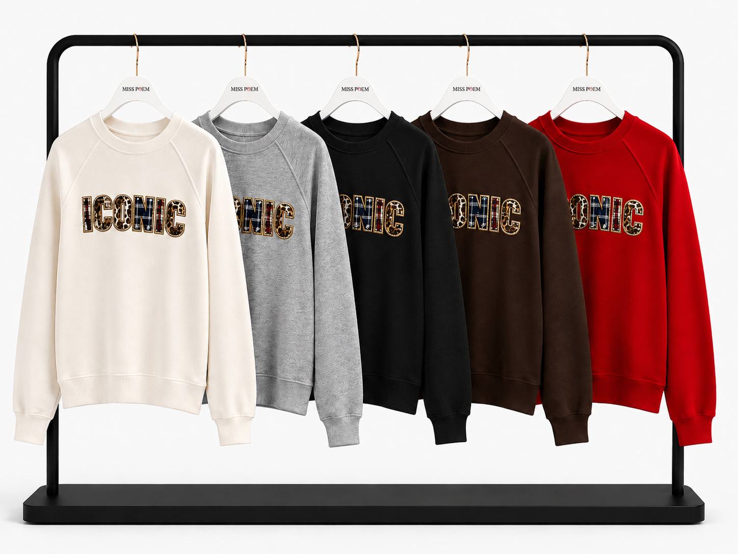 SWEAT ÖNÜNDE ICONIC BASKI+TAŞ ÇAKIM görsel 2