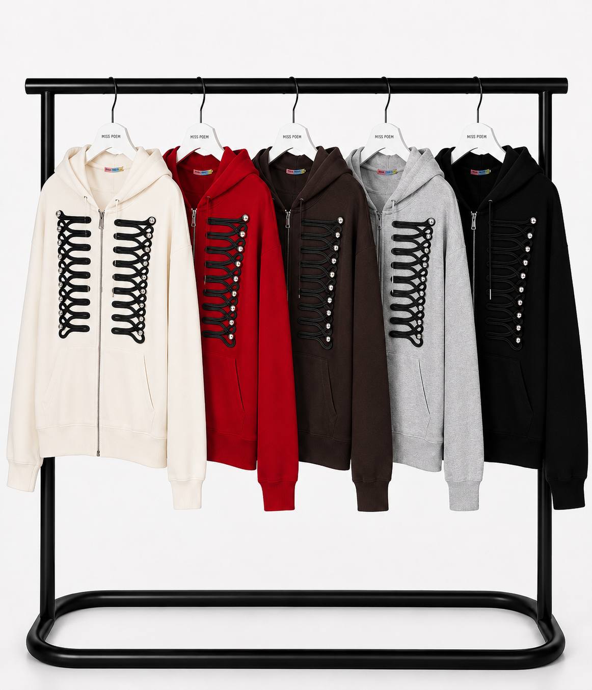 FERMUARLI SWEAT GÜPÜR+DÜĞME EL İŞİ görsel 2