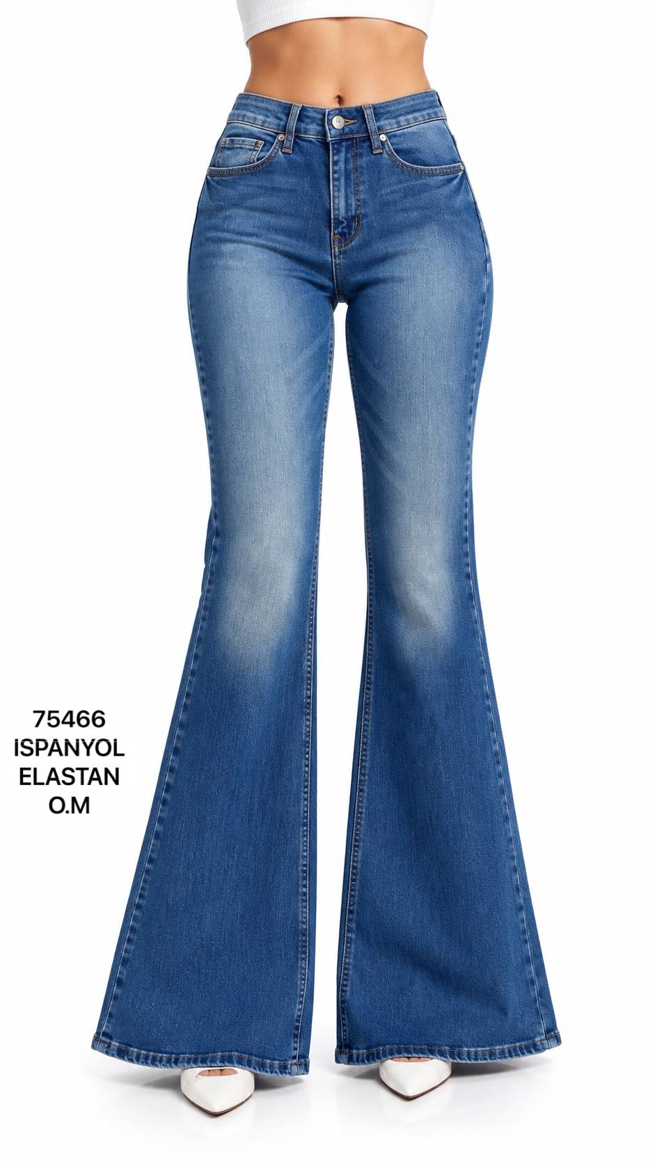 ELASTAN İSPANYOL PAÇA DENİM PANTOLON